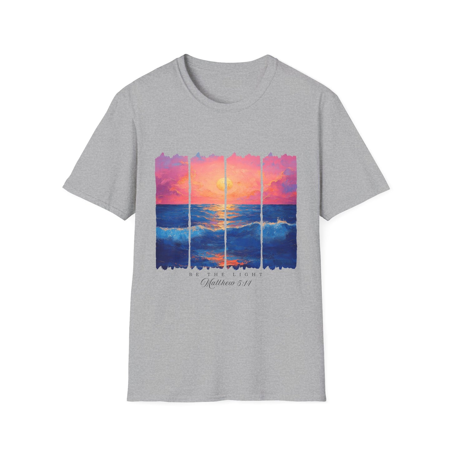 Sunset Ocean Panels T-Shirt — Inspirational Beach Sunset Graphic