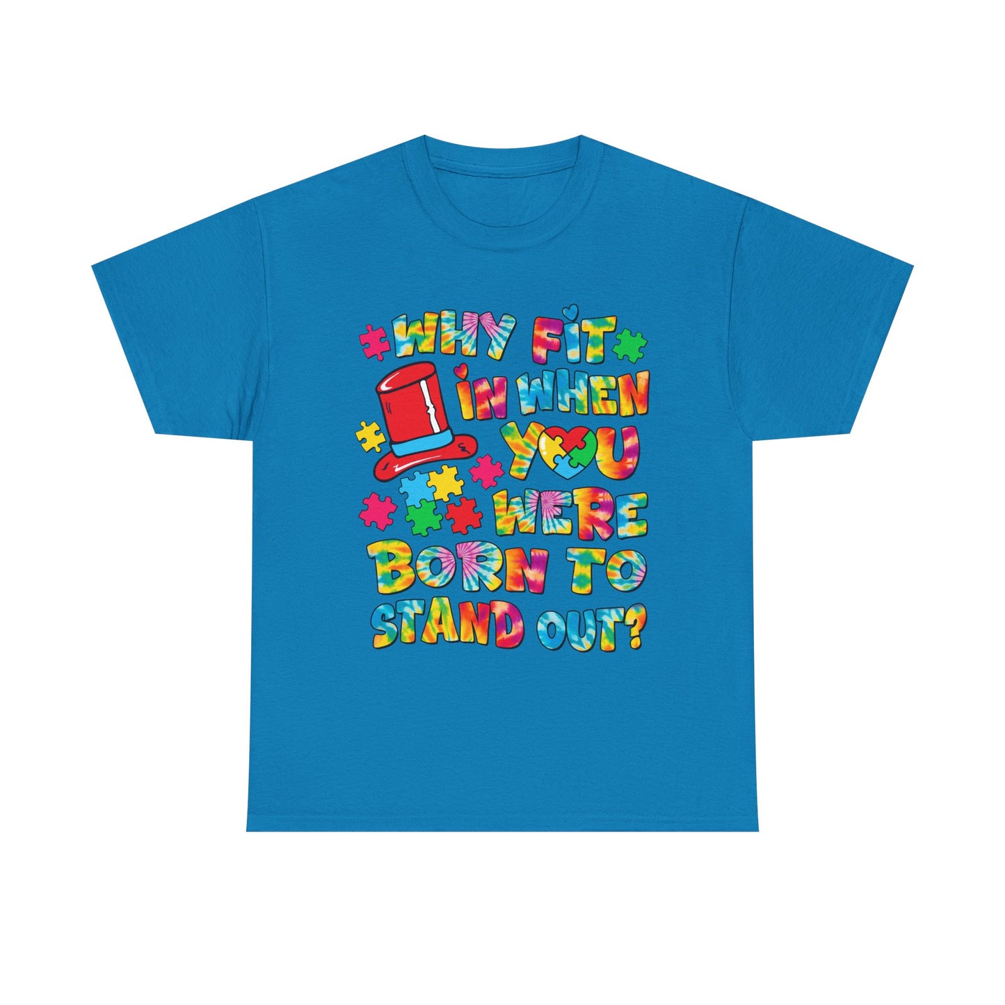 Colorful "Born to Stand Out" Graphic Tee — Retro Kids' Vibe