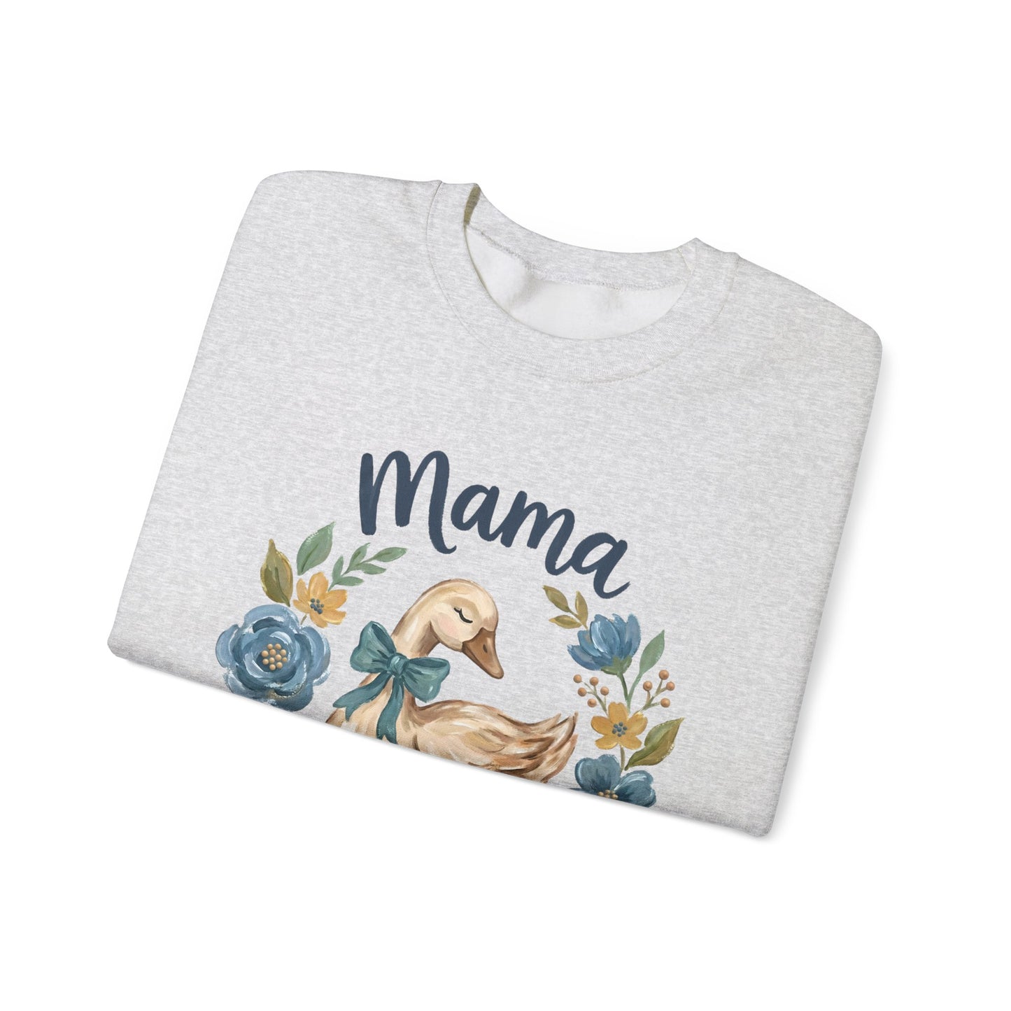 Mama Goose Crewneck Sweatshirt – Floral Duckling Mom Cozy Pullover