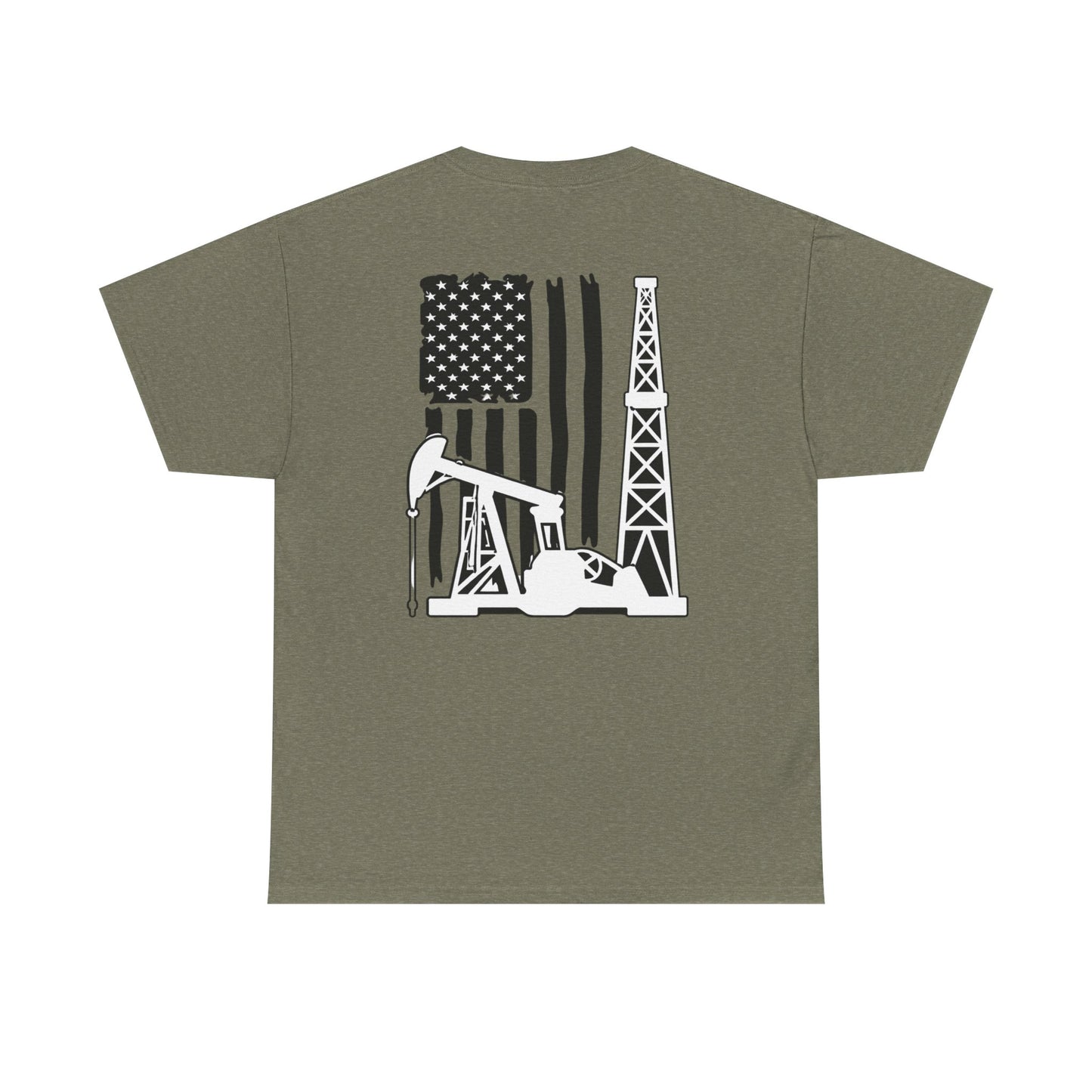 Oilfield Flag Tee — American Oil Rig Graphic T-Shirt