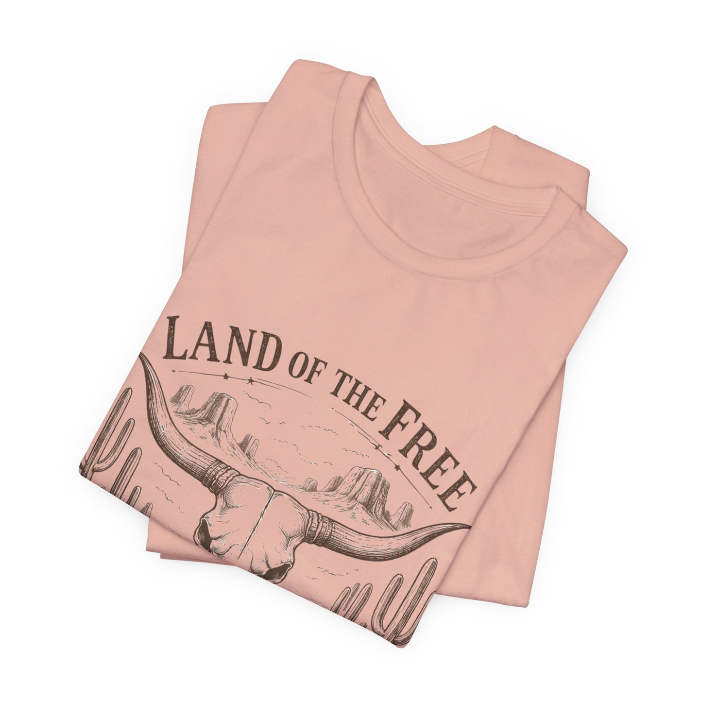 Western 'Land of the Free' Skull Tee