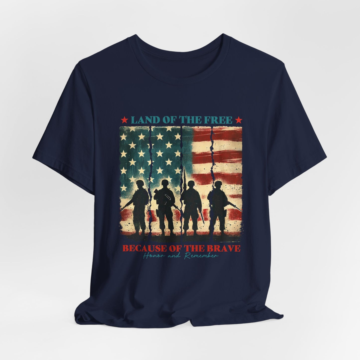 Patriotic 'Land of the Free, Because of the Brave' T-Shirt