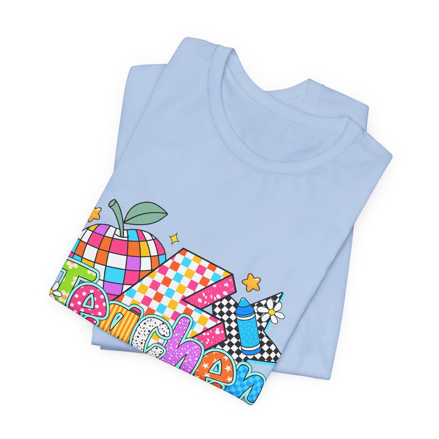 Teacher Colorful Doodle Graphic Tee — Back to School Gift for Teachers