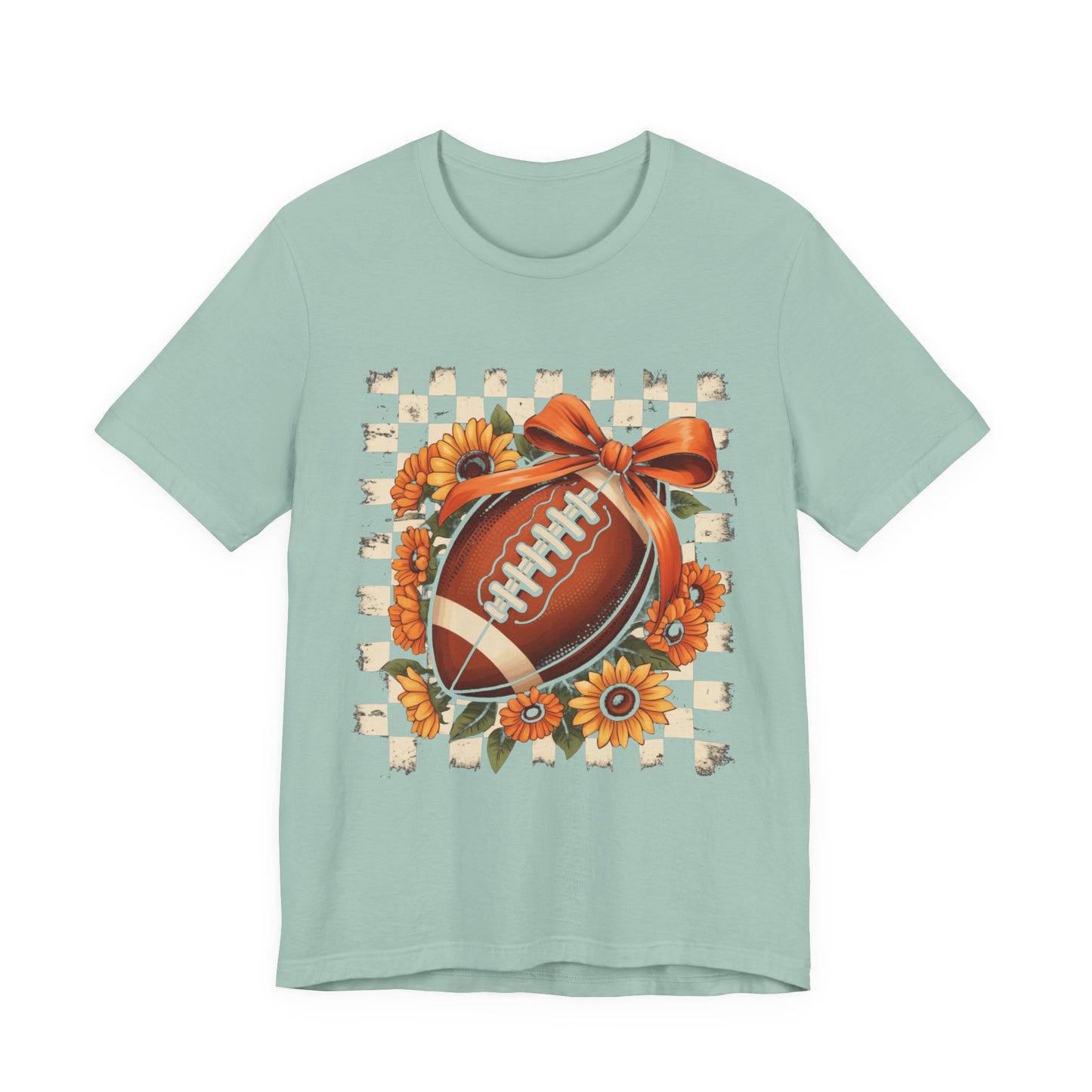 Football Sunflower Tee — Fall Game Day Shirt