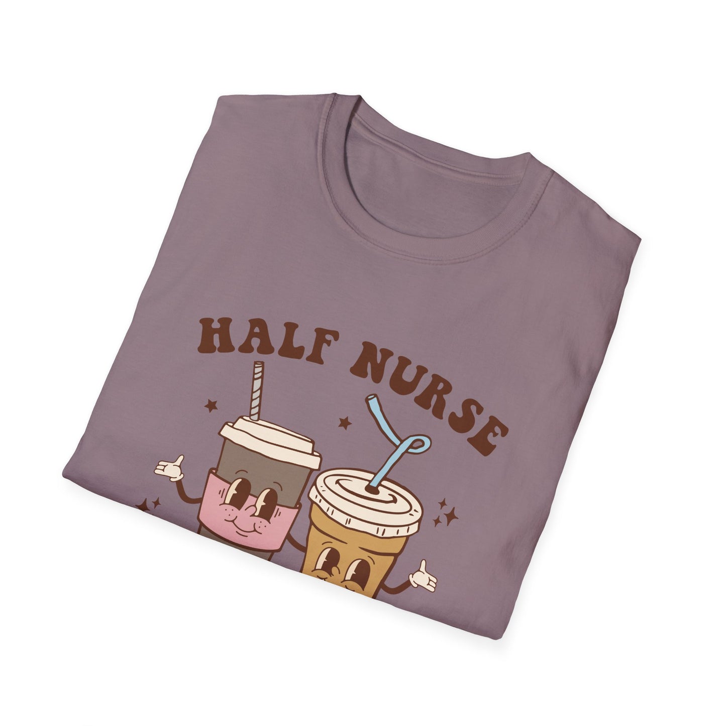 Half nurse half coffeeUnisex Softstyle T-Shirt