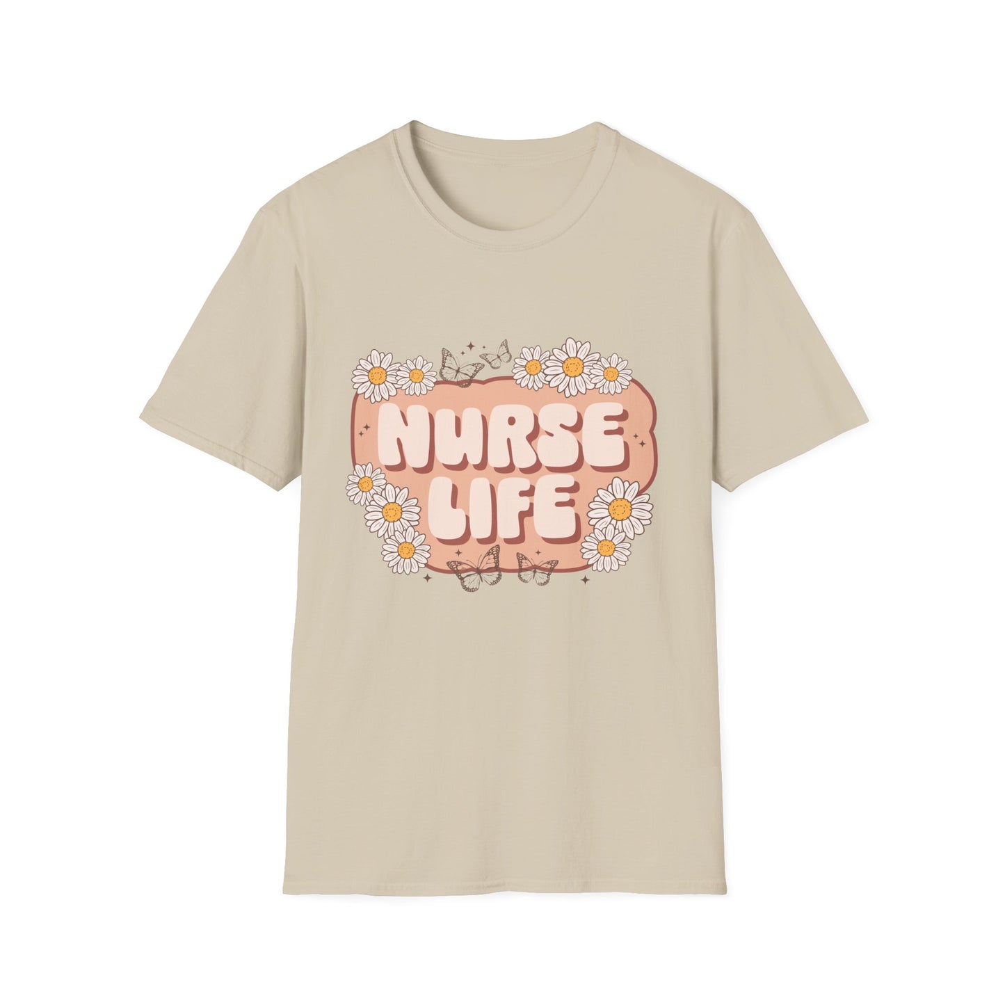 Nurse Life T‑Shirt — Floral Daisy Retro Nurse Tee