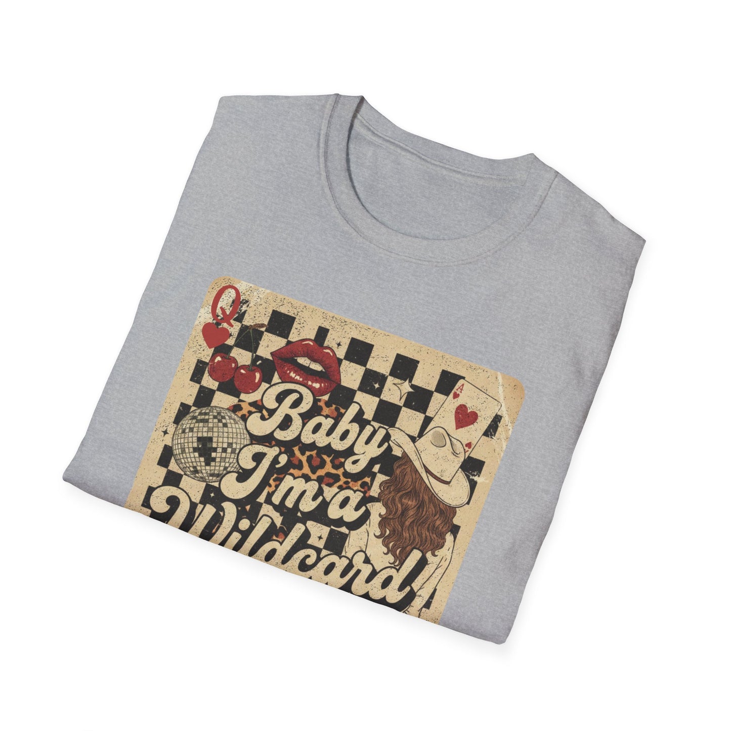 Wildcard Vintage Playing Card T-Shirt — “Baby I’m a Wildcard” Retro Casino Tee