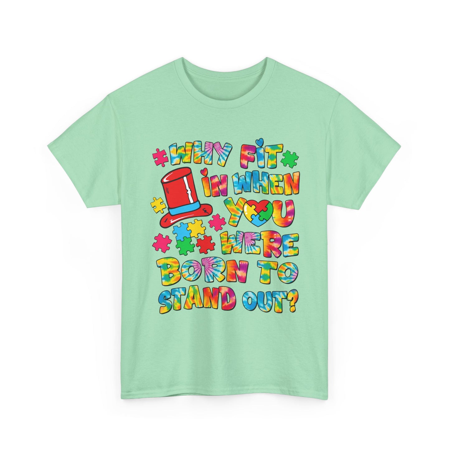 Colorful "Born to Stand Out" Graphic Tee — Retro Kids' Vibe