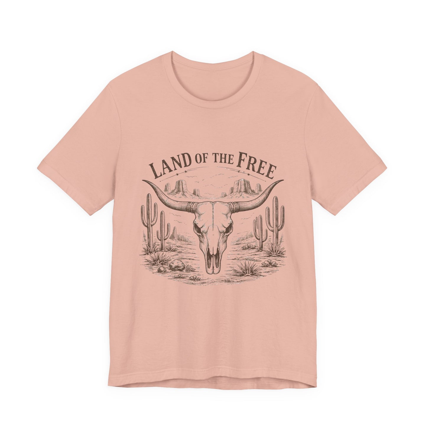 Western 'Land of the Free' Skull Tee