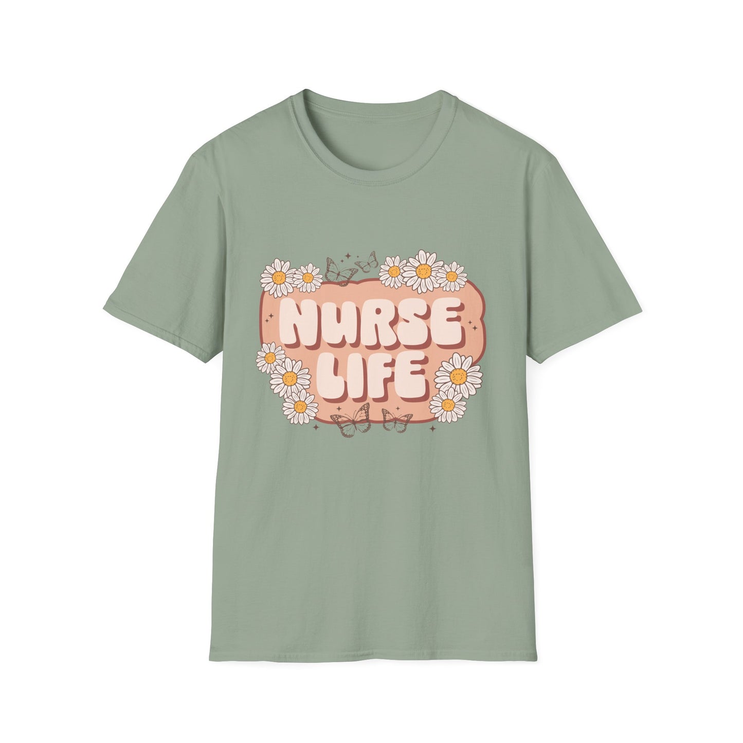 Nurse Life T‑Shirt — Floral Daisy Retro Nurse Tee