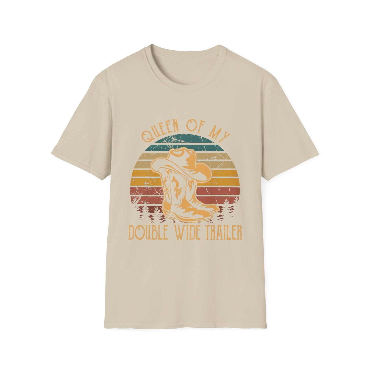 Queen of My Double Wide Trailer T-Shirt — Retro Cowgirl Graphic Tee
