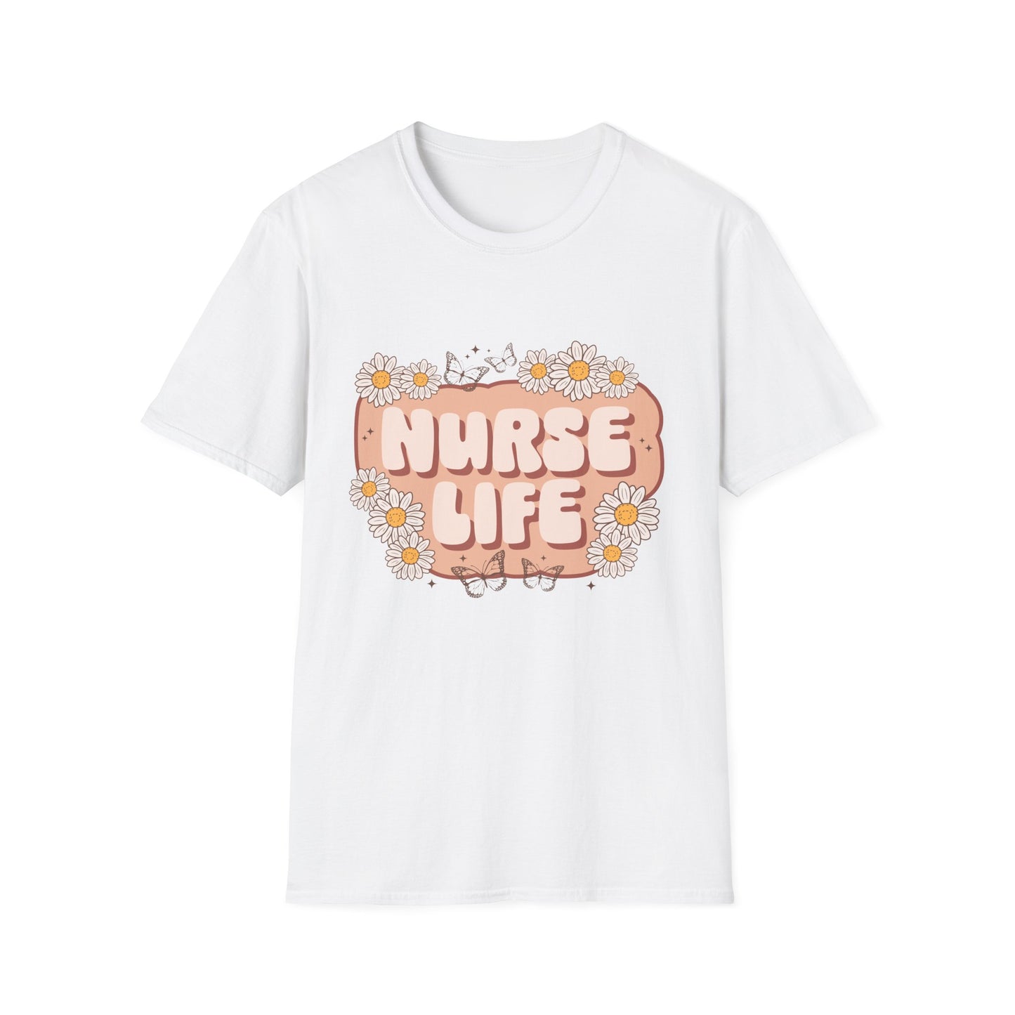 Nurse Life T‑Shirt — Floral Daisy Retro Nurse Tee