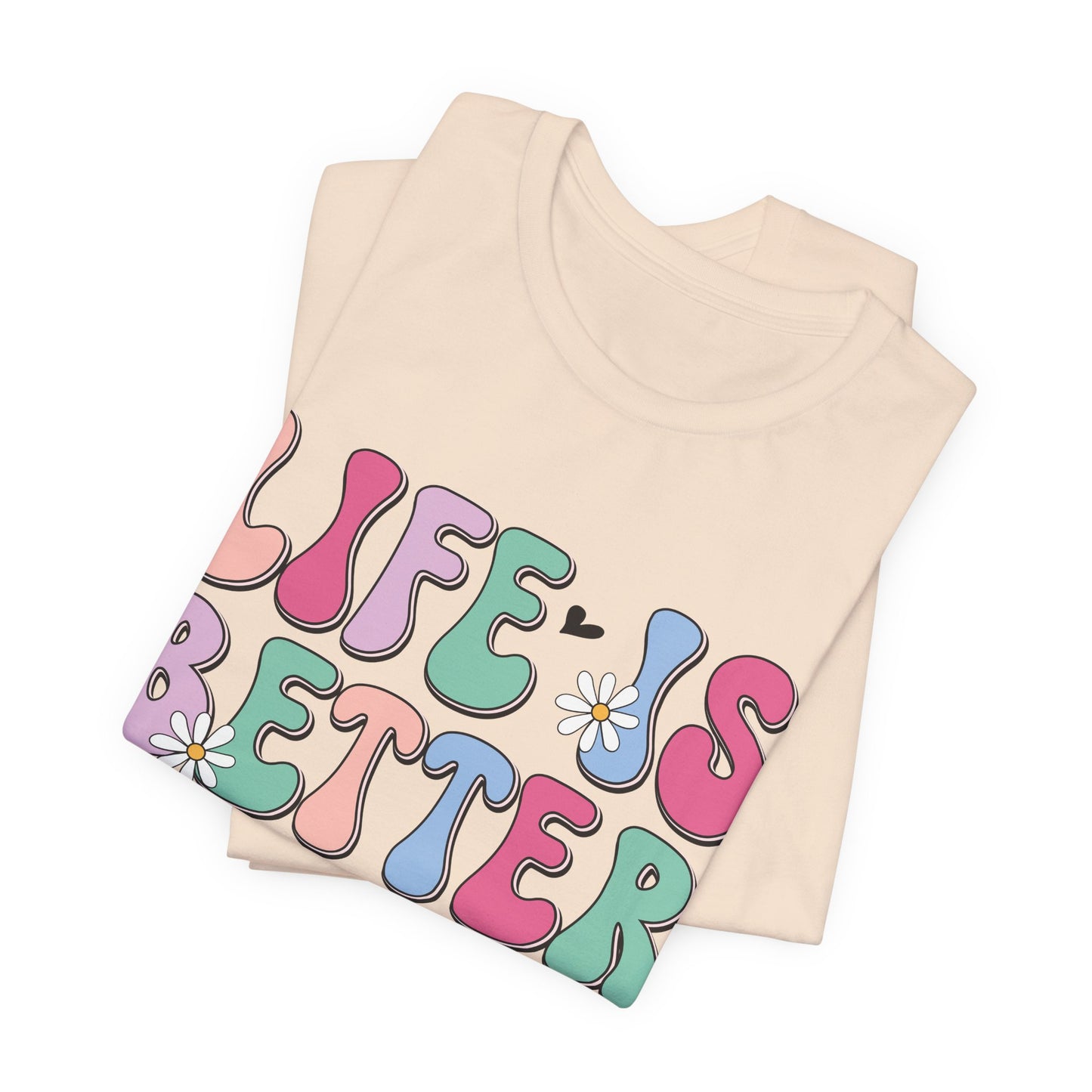 Life Is Better With My Boys Tee — Retro Pastel Floral Family T‑Shirt