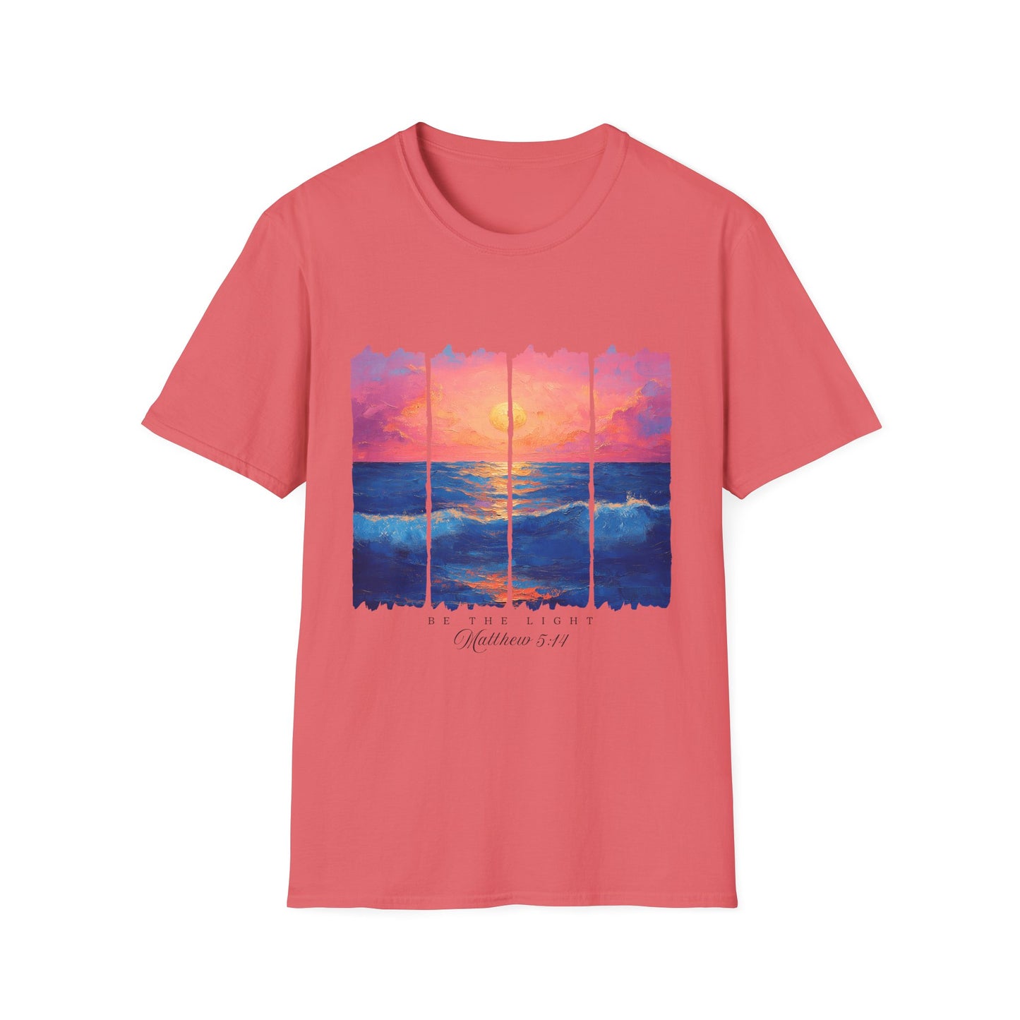 Sunset Ocean Panels T-Shirt — Inspirational Beach Sunset Graphic