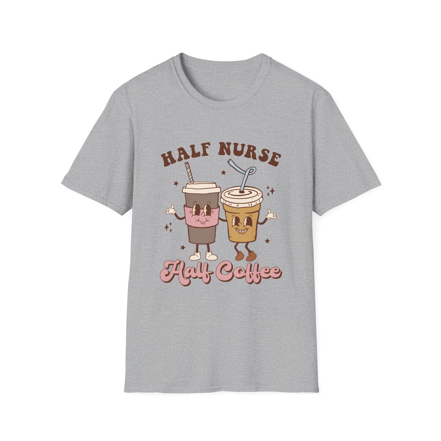 Half nurse half coffeeUnisex Softstyle T-Shirt