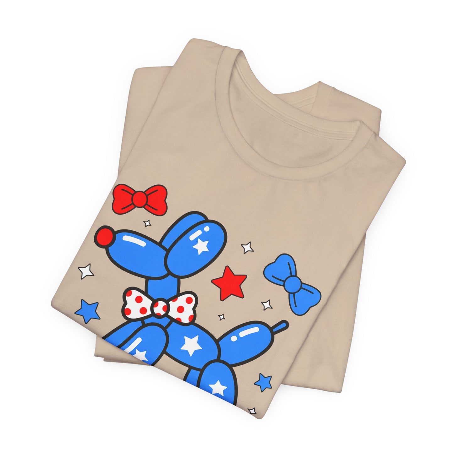 Party in the USA Balloon Dog Tee – Patriotic 4th of July Graphic T-Shirt