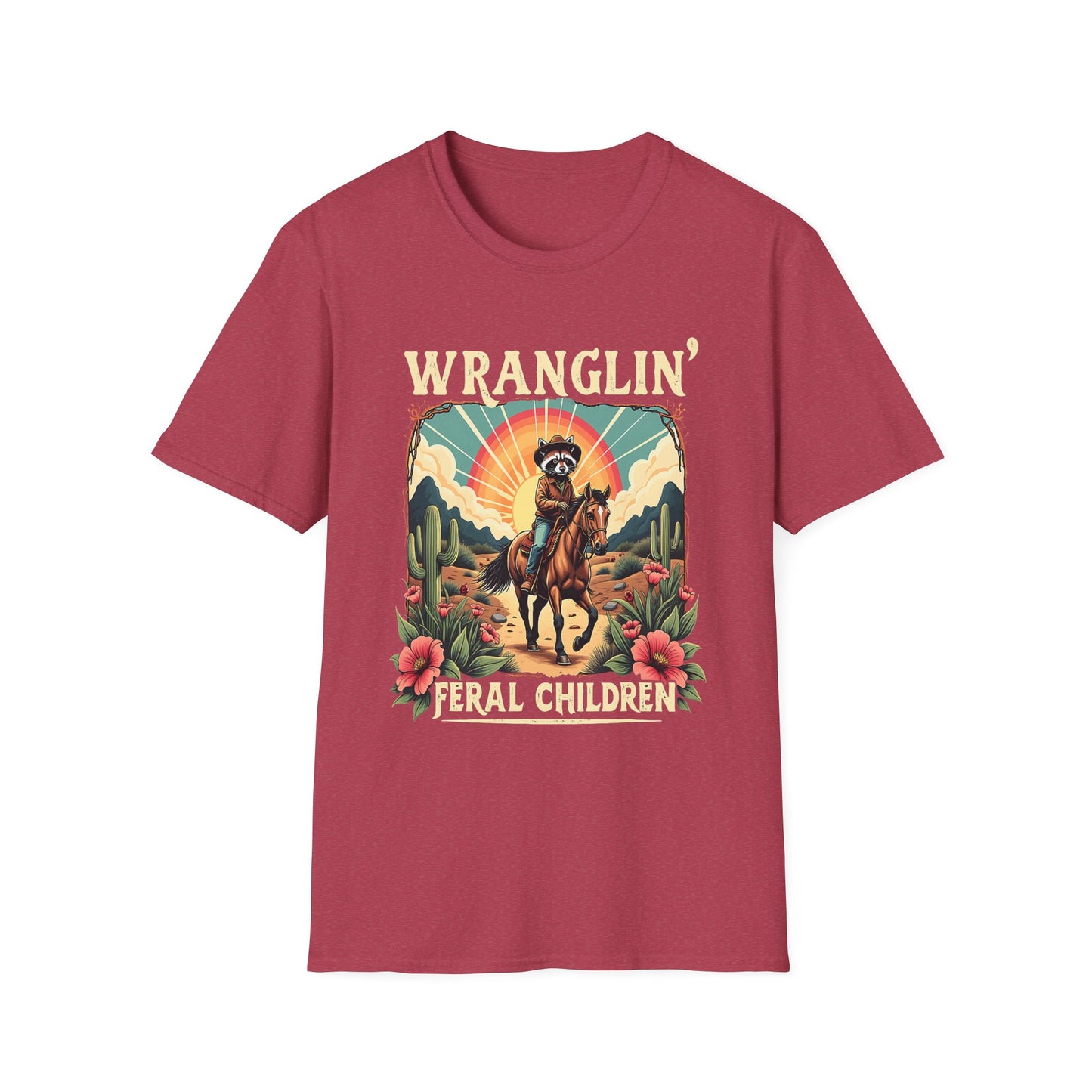 Wranglin' Real Cowboy T-Shirt — Retro Western Rodeo Graphic Tee
