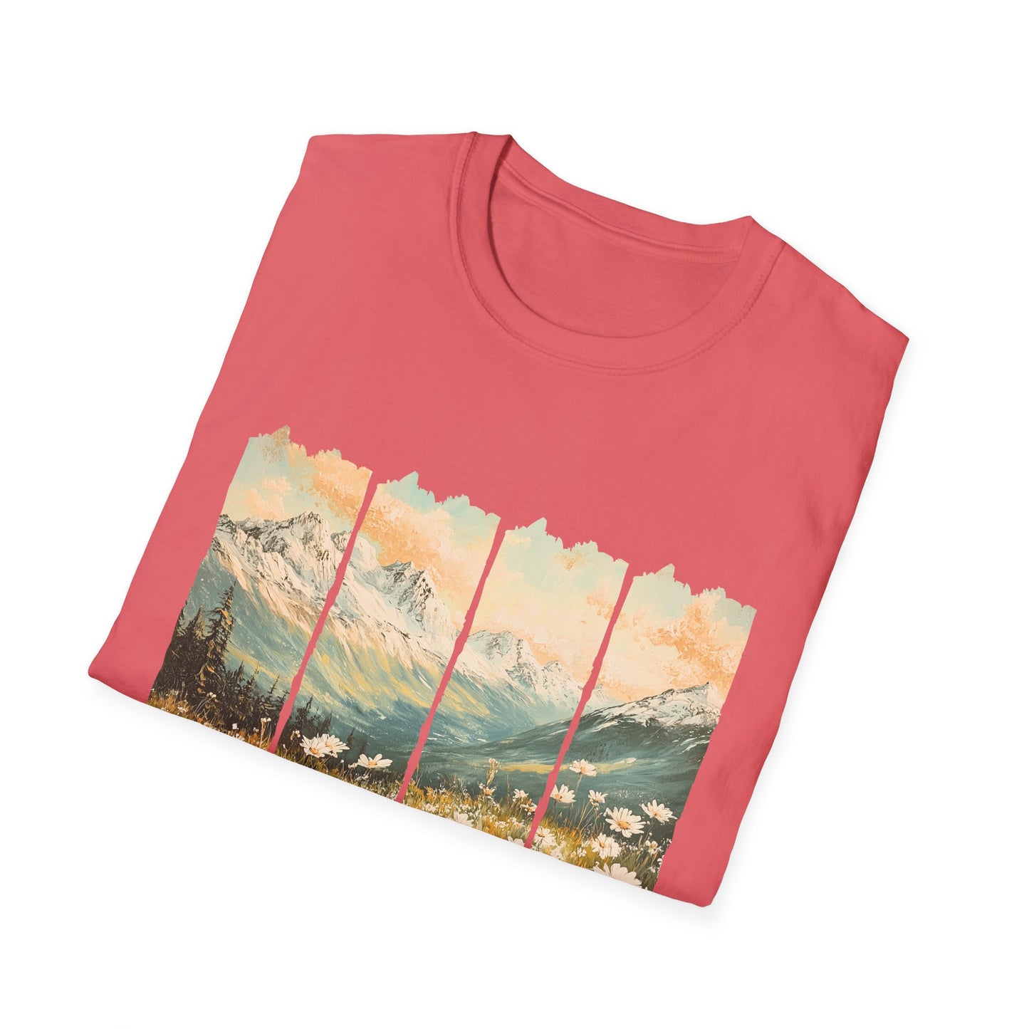 Mountain Meadow Vintage Graphic T-Shirt — Live Wild Scenic Nature Tee