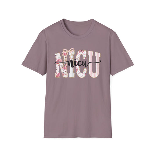 NICU Floral T-Shirt — Support Nurse/Parent Newborn ICU Shirt