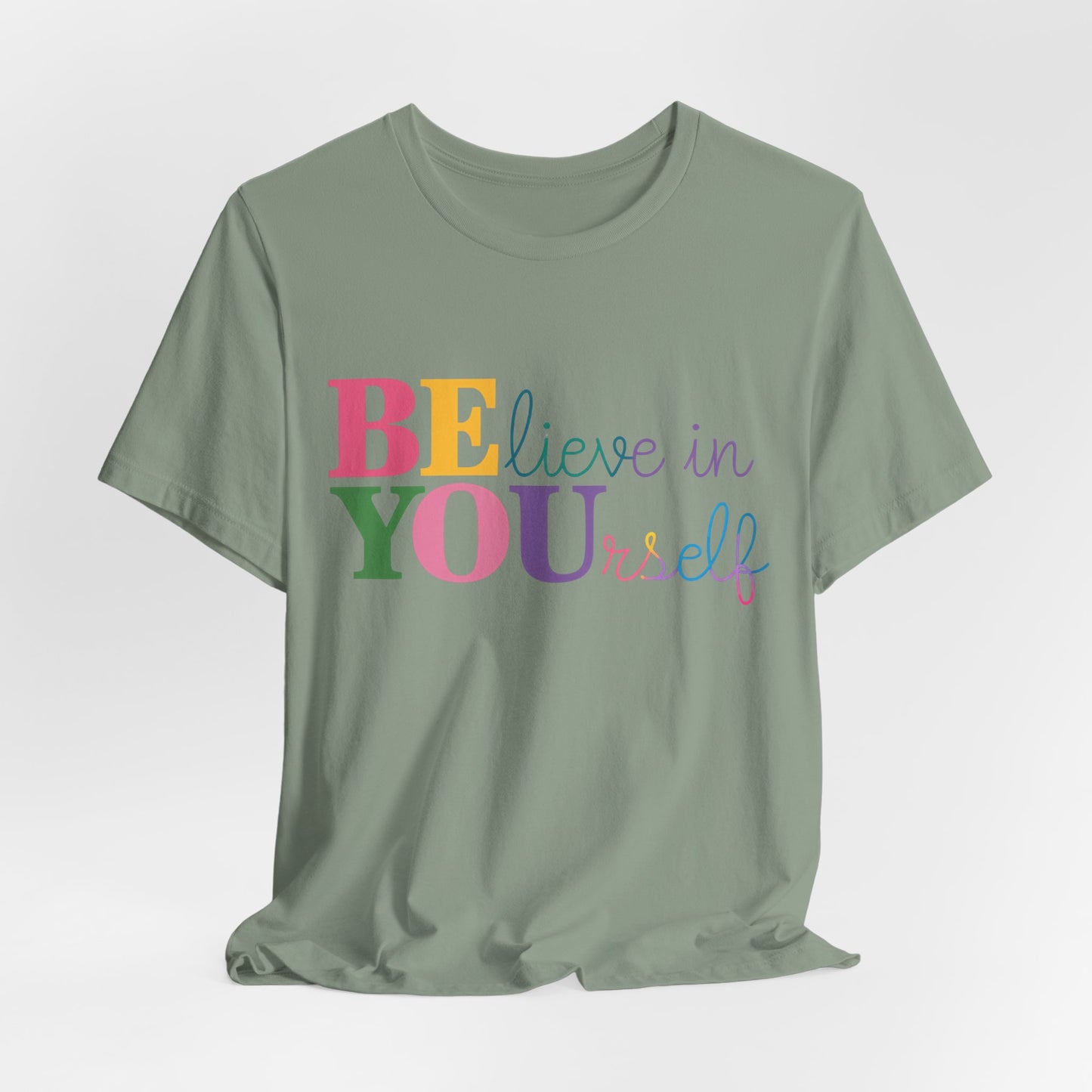 Believe in Yourself Colorblock Tee