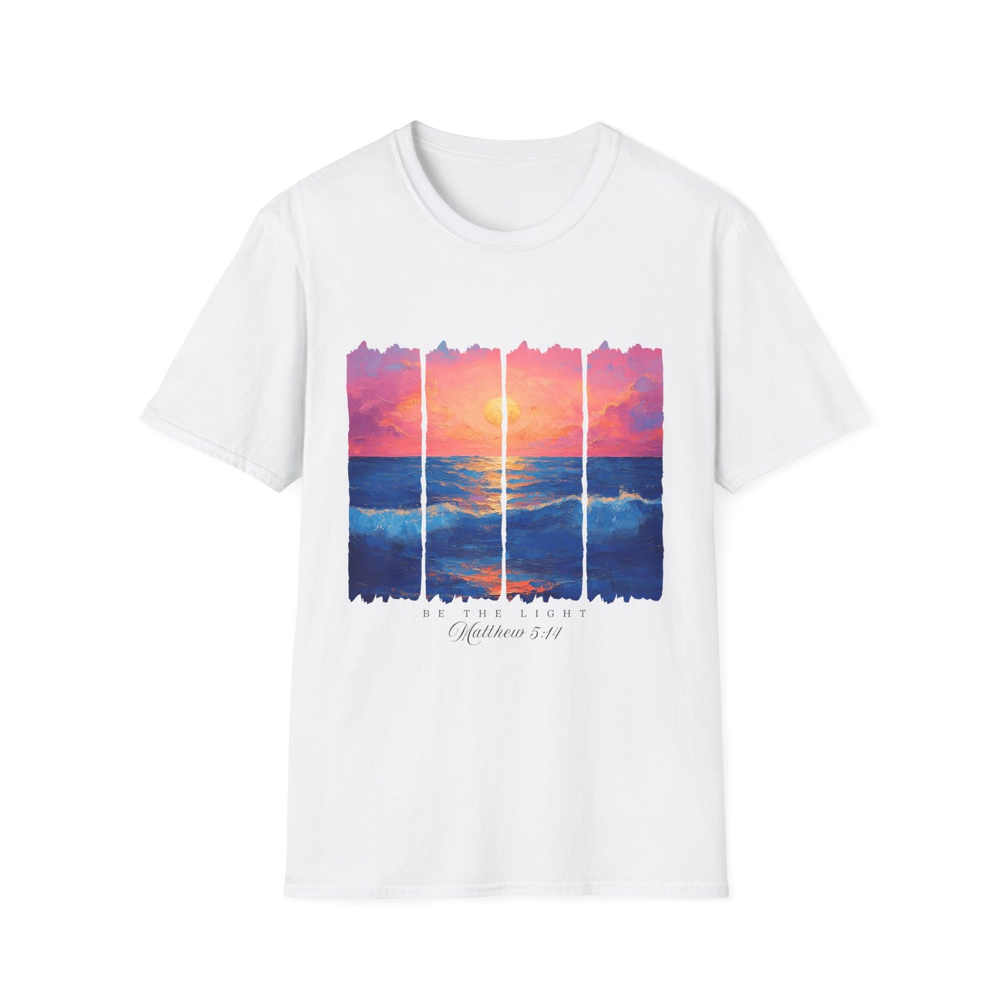 Sunset Ocean Panels T-Shirt — Inspirational Beach Sunset Graphic