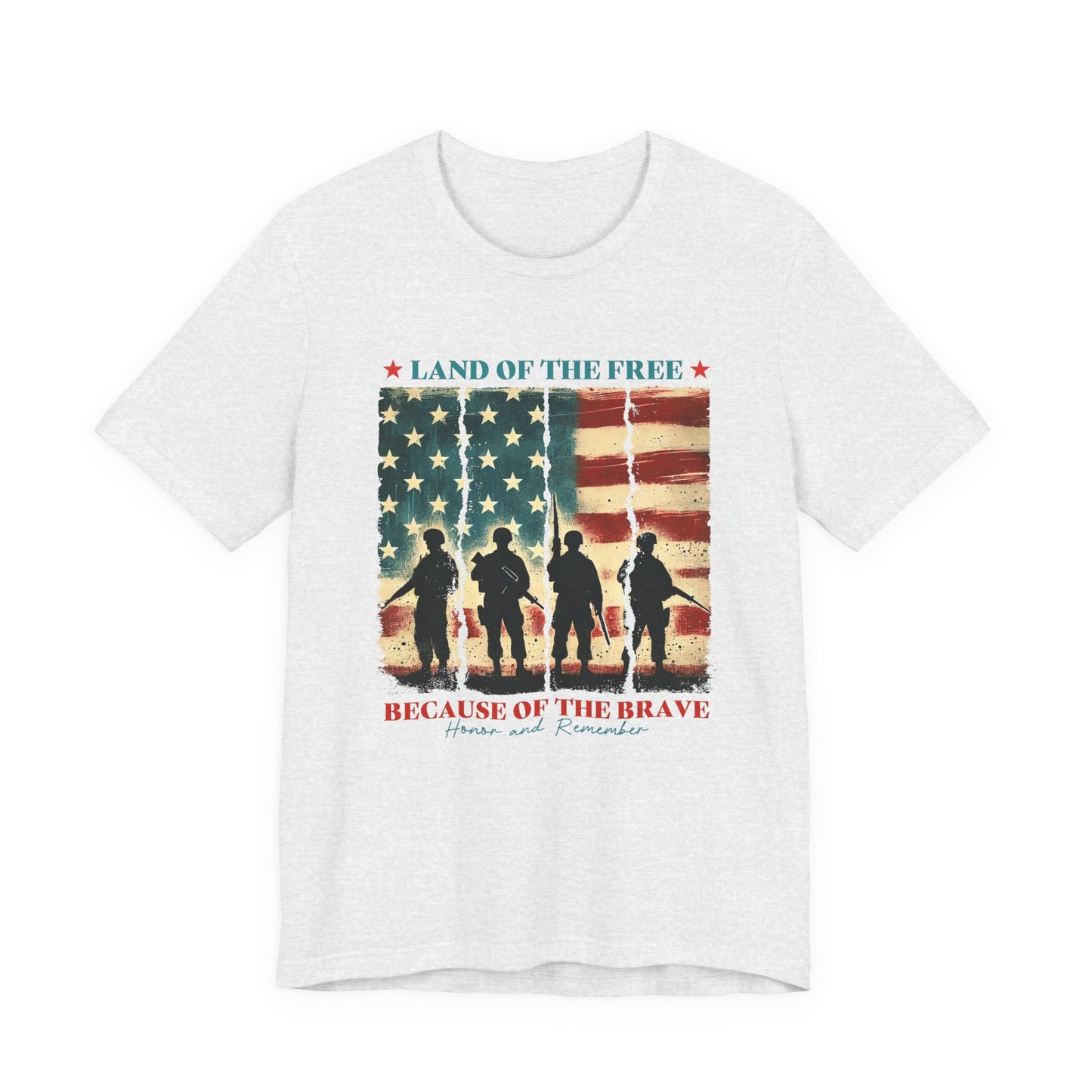 Patriotic 'Land of the Free, Because of the Brave' T-Shirt