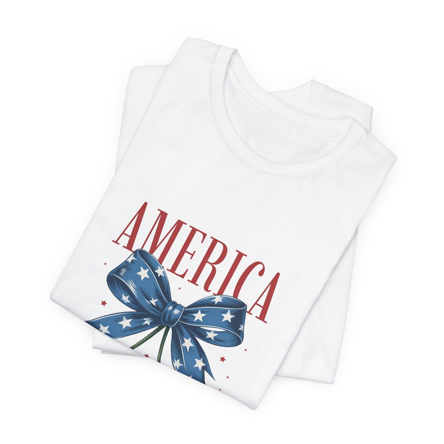America Cherry Tee — Patriotic Stars & Stripes Graphic T-Shirt