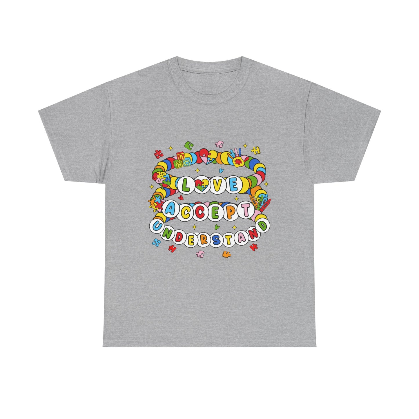 Love Accept Understand T-Shirt — Rainbow Positive Message Tee