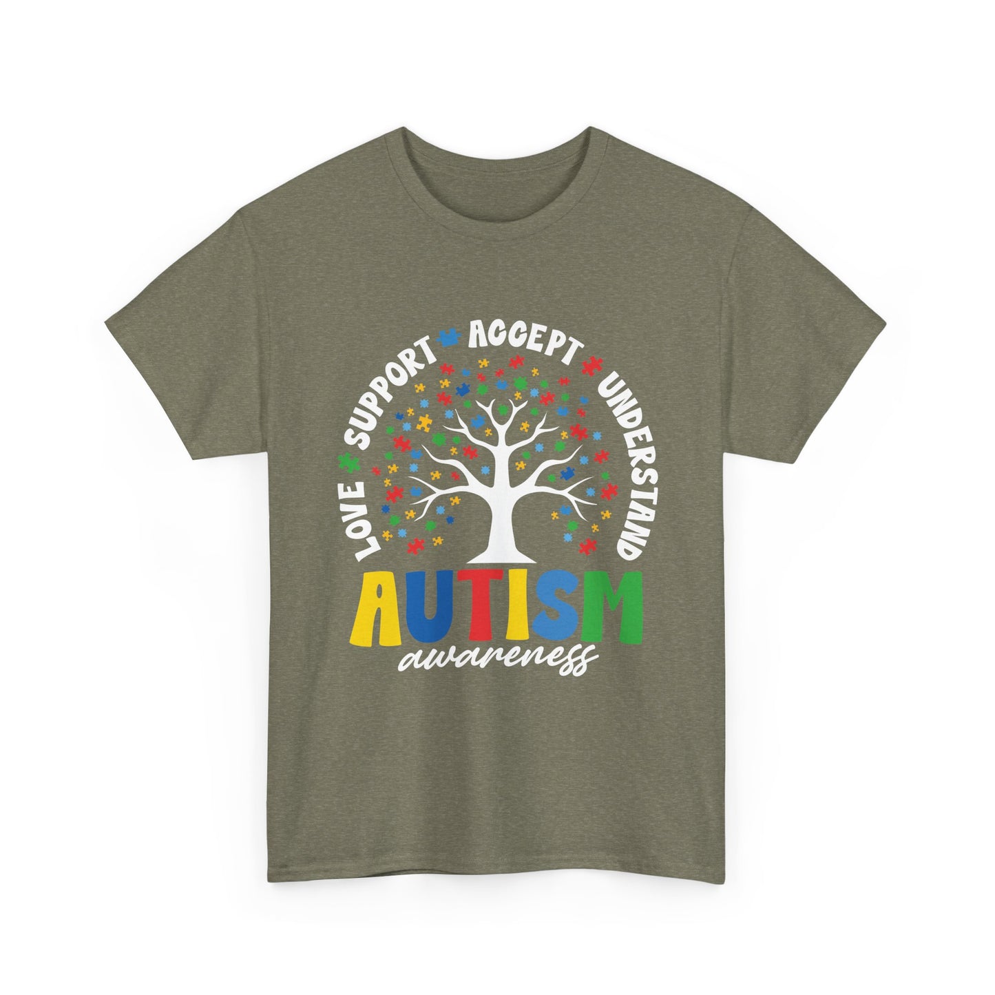 Autism Awareness T-Shirt – Colorful Puzzle Stars Tee