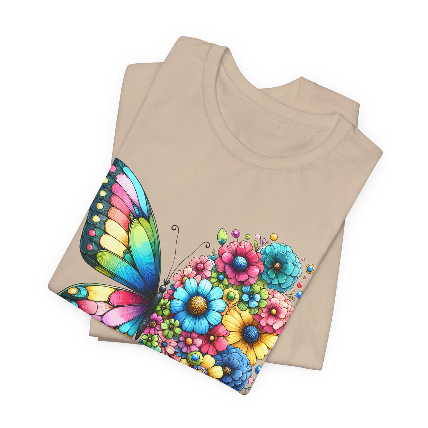 Butterfly Floral Tee - "Grow Through What You Go Through" Inspirational Women's T-Shirt