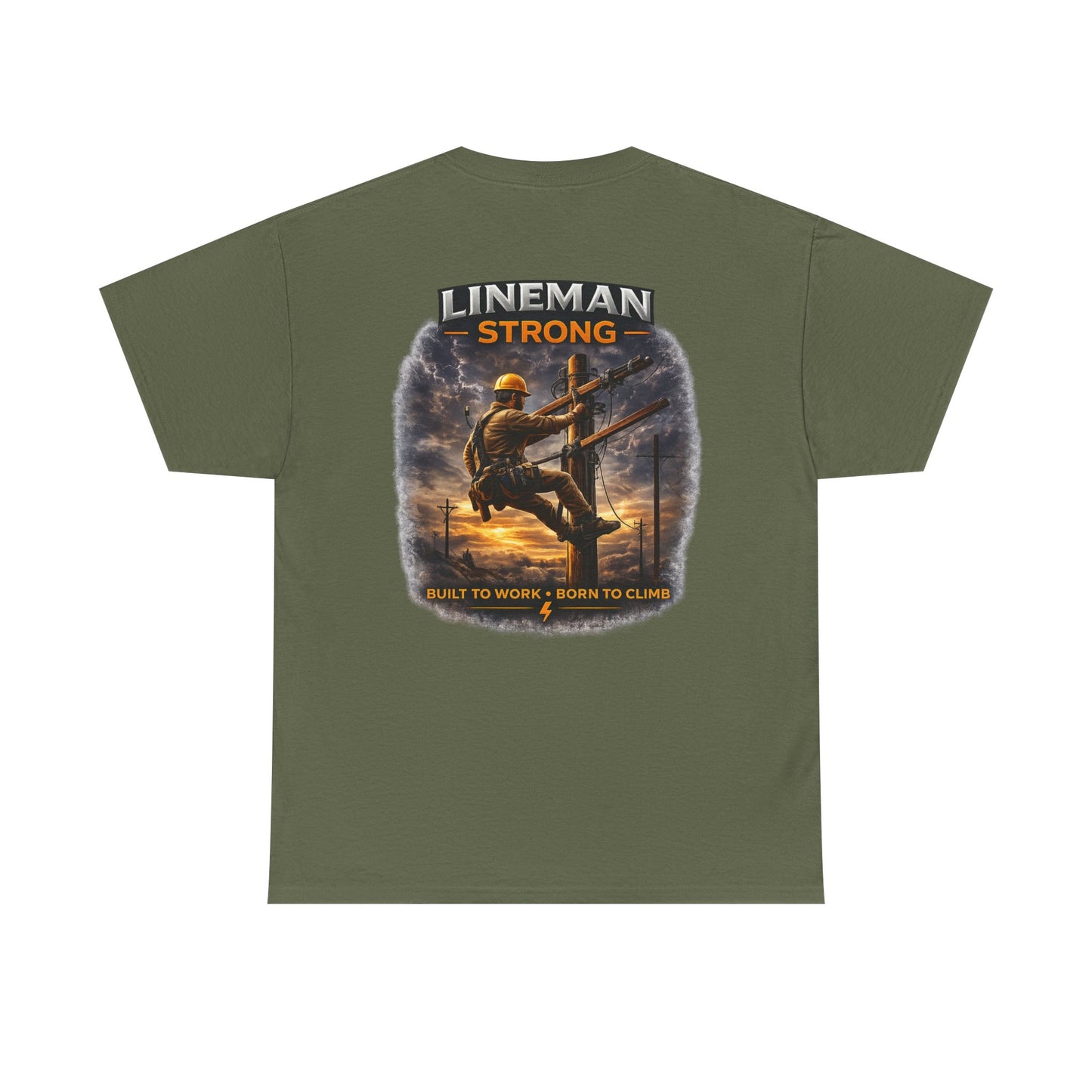 Lineman-Built to work-Born to climb Unisex Heavy Cotton Tee