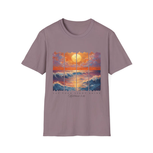 Sunset Ocean Art T-Shirt — Coastal Sunrise Graphic Tee