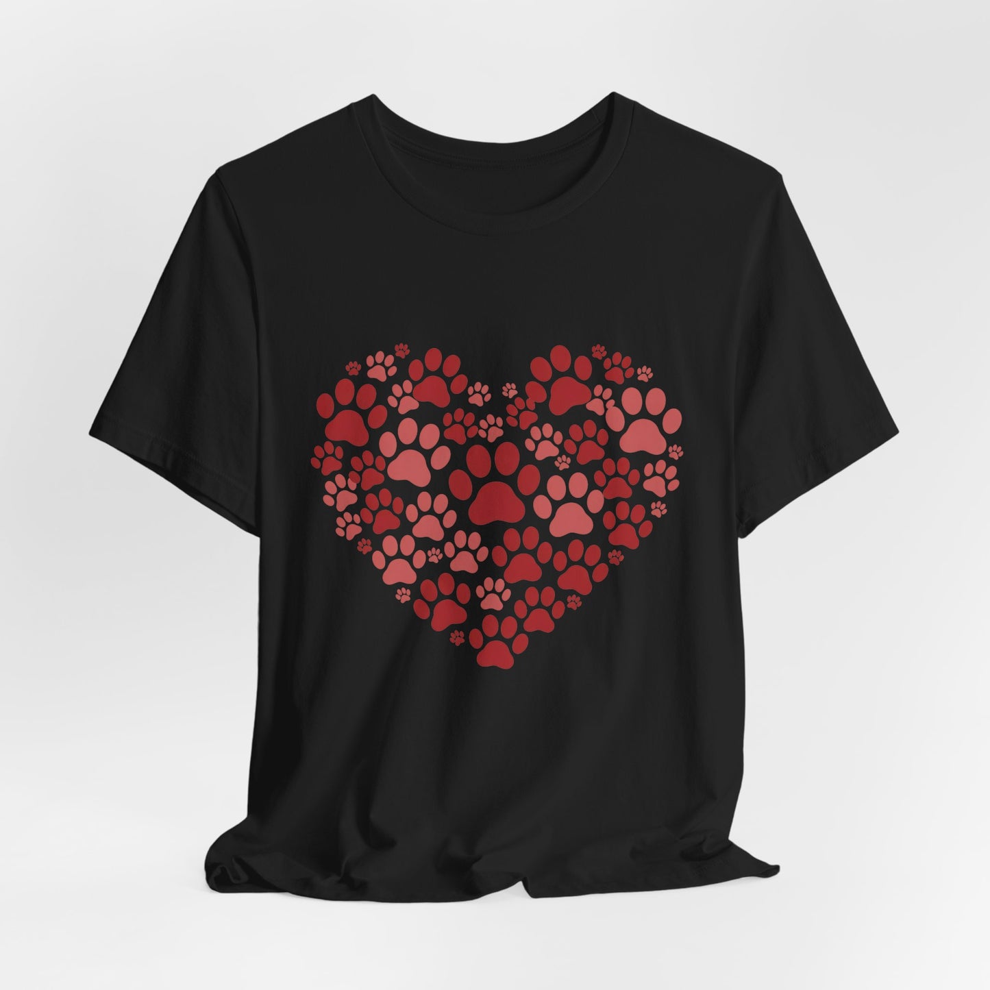 Heart Paw Print T-Shirt — Dog Lover Valentine Tee
