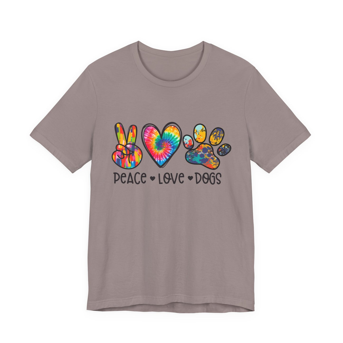 Peace Love Dogs Tie-Dye T-Shirt