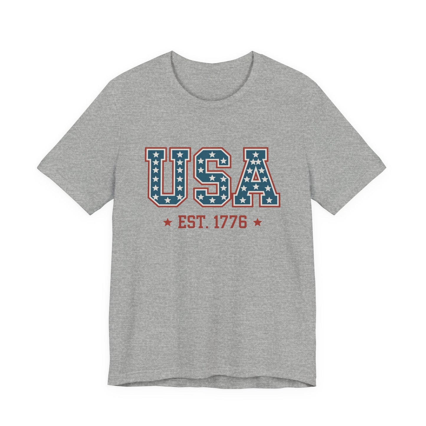 USA Est. 1776 T‑Shirt — Patriotic American Flag Stars Tee