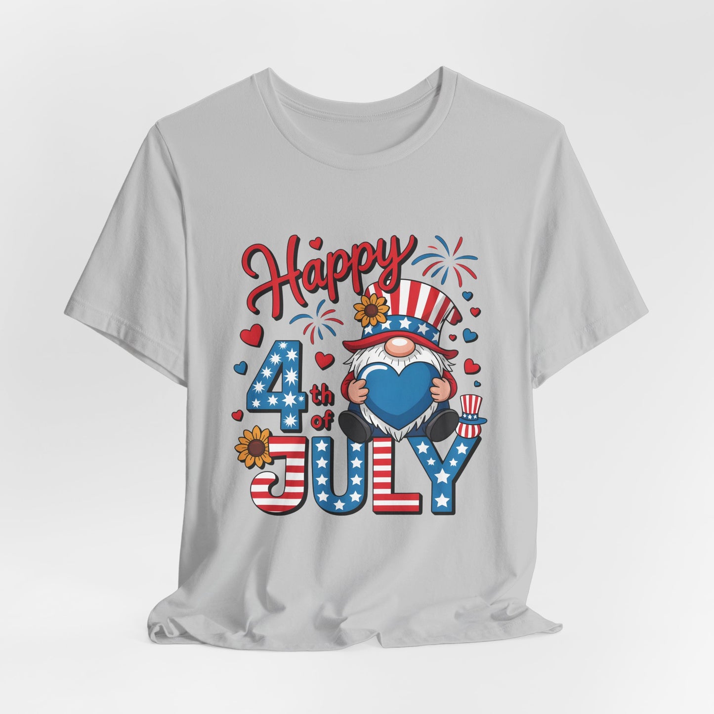 4th of July Gnome T-Shirt – Happy 4th of July Patriotic Tee