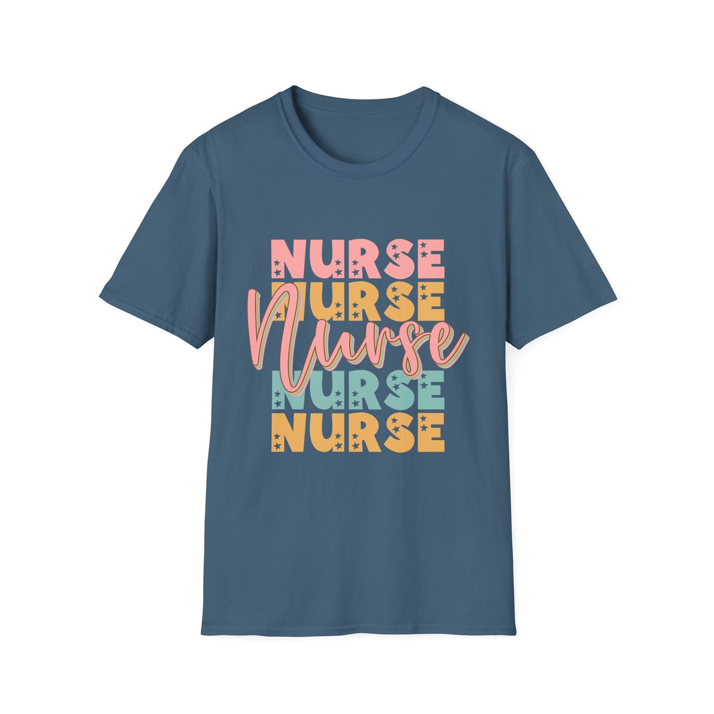 Retro Pastel “Nurse” Graphic T-Shirt — Cute Gift for Nurses, Nurse Appreciation Tee