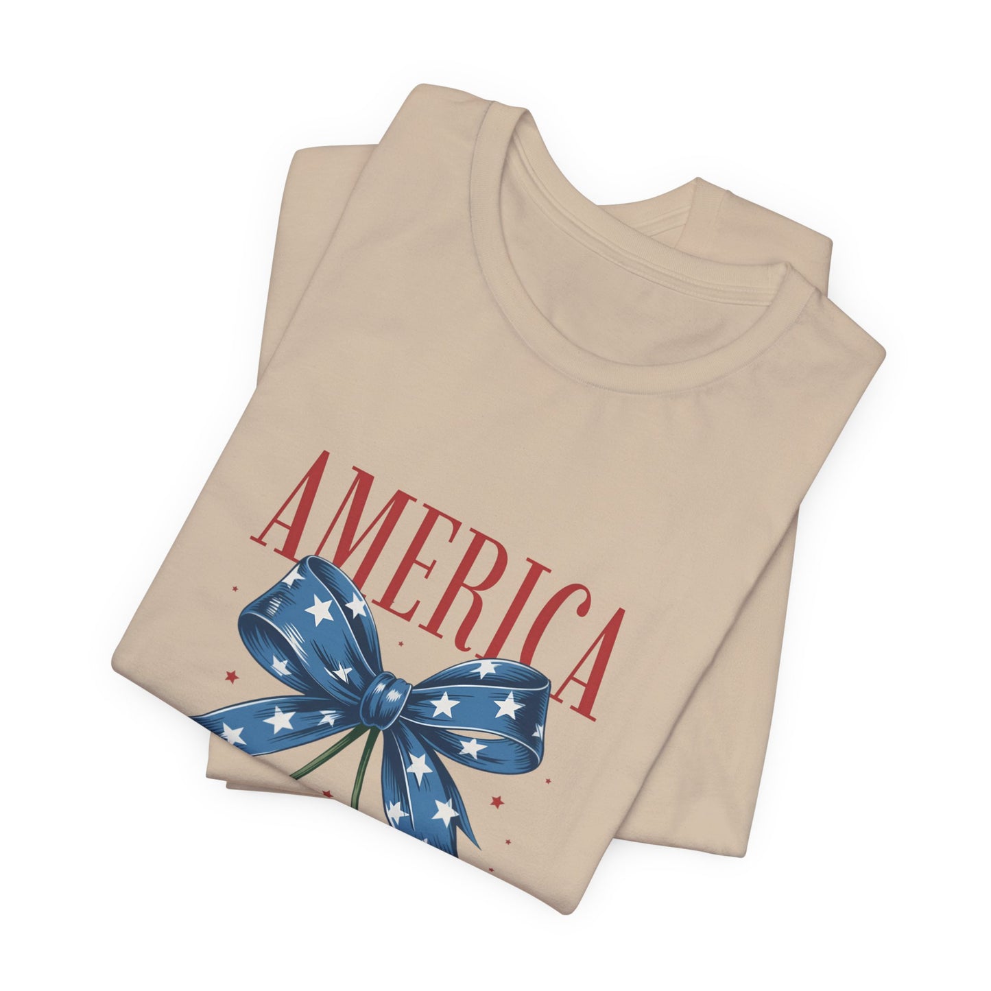 America Cherry Tee — Patriotic Stars & Stripes Graphic T-Shirt