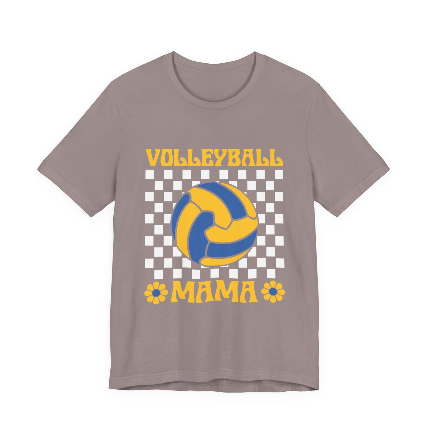 Volleyball Mama T-Shirt — Checkered Volleyball Mom Tee