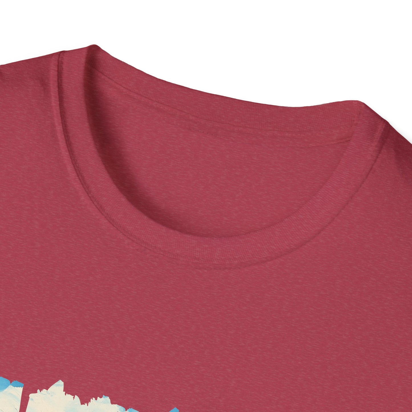 Scenic Chapel Landscape T-Shirt — Countryside Floral Mountain Art Tee