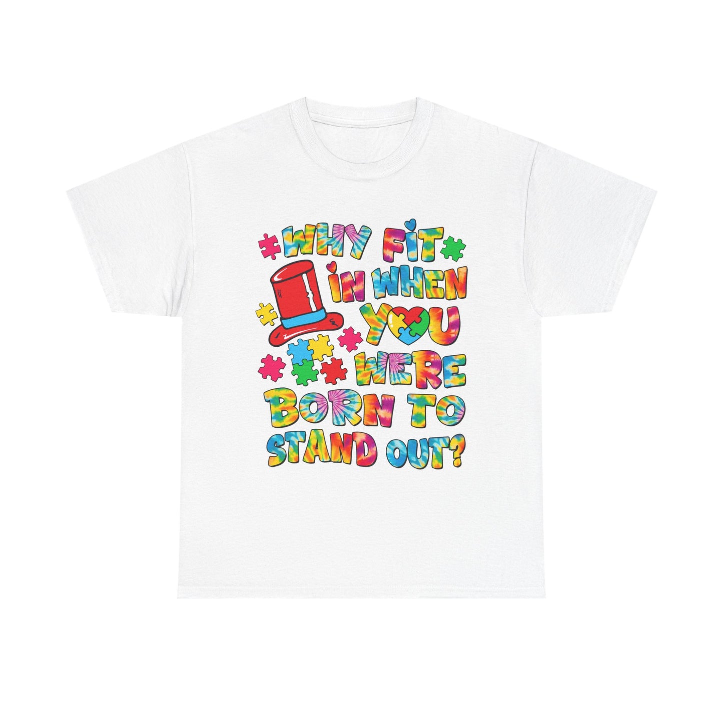 Colorful "Born to Stand Out" Graphic Tee — Retro Kids' Vibe