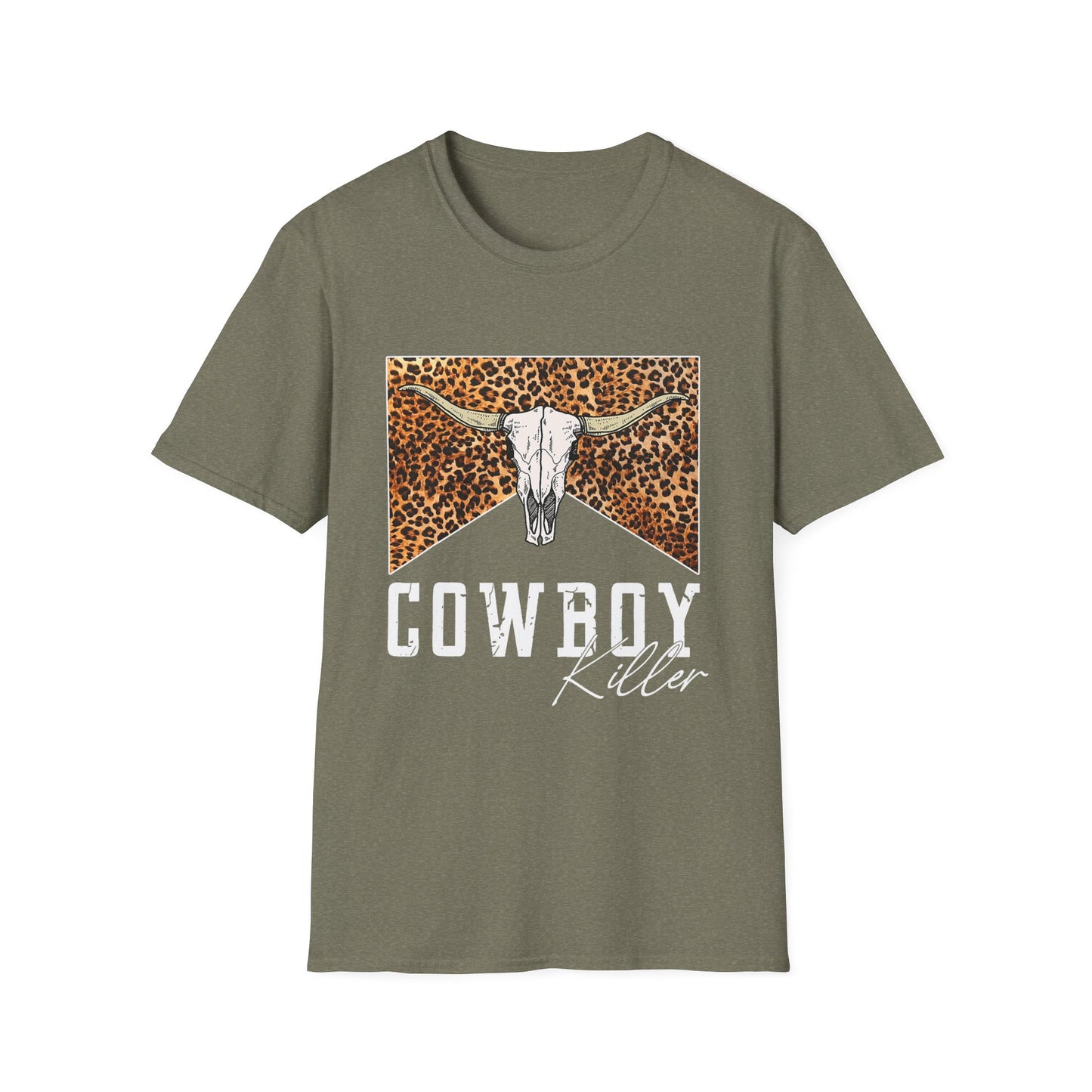 Cowboy Killer Graphic Tee – Leopard Skull Western T-Shirt