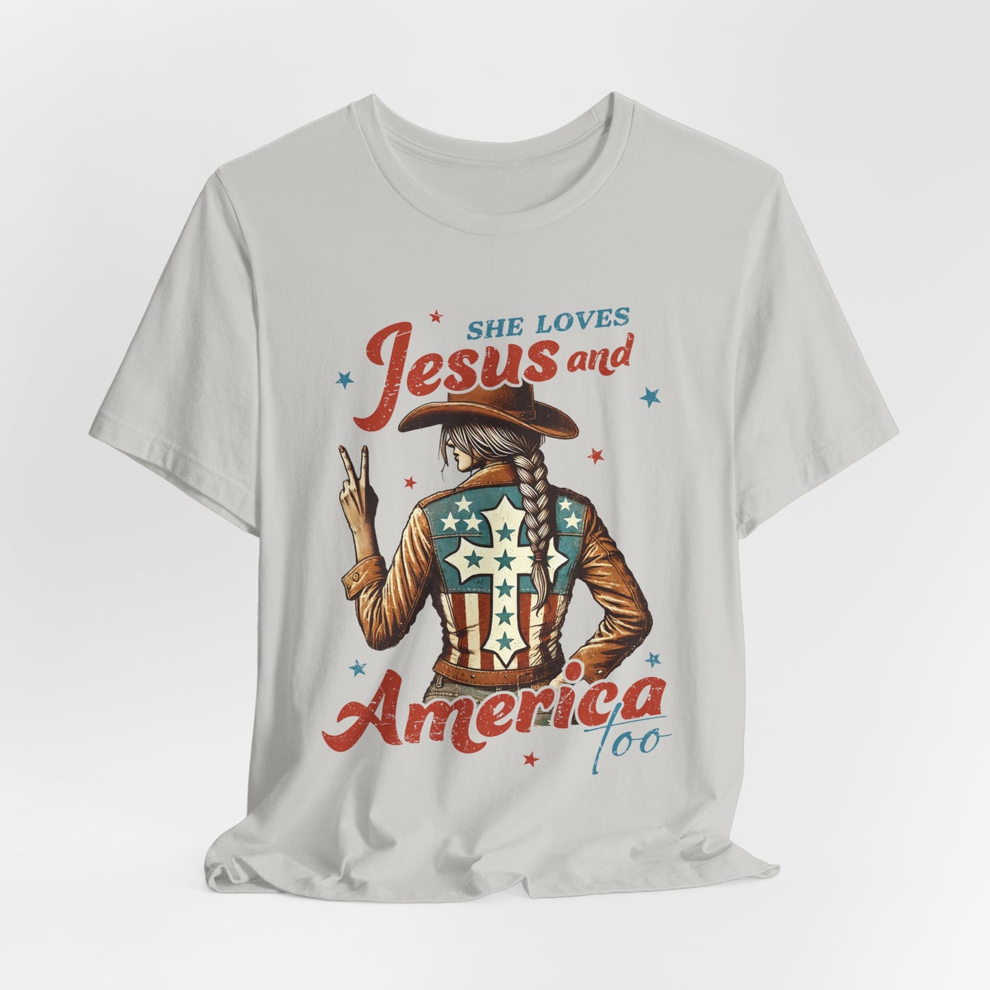 She Loves Jesus and America Tee
