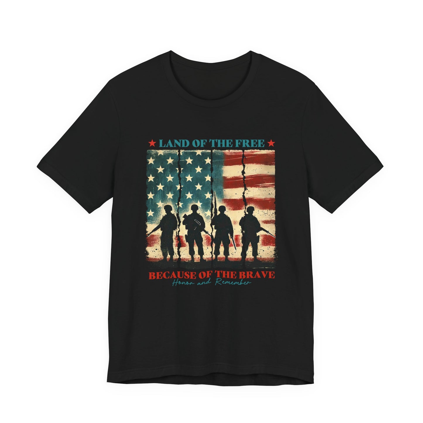 Patriotic 'Land of the Free, Because of the Brave' T-Shirt