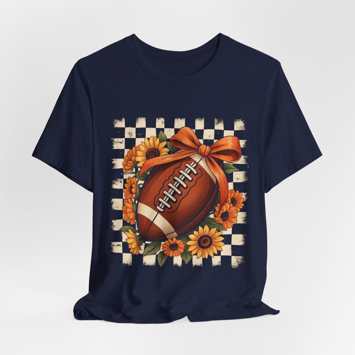 Football Sunflower Tee — Fall Game Day Shirt
