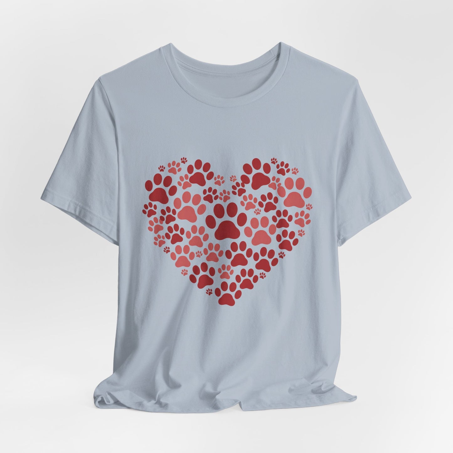 Heart Paw Print T-Shirt — Dog Lover Valentine Tee