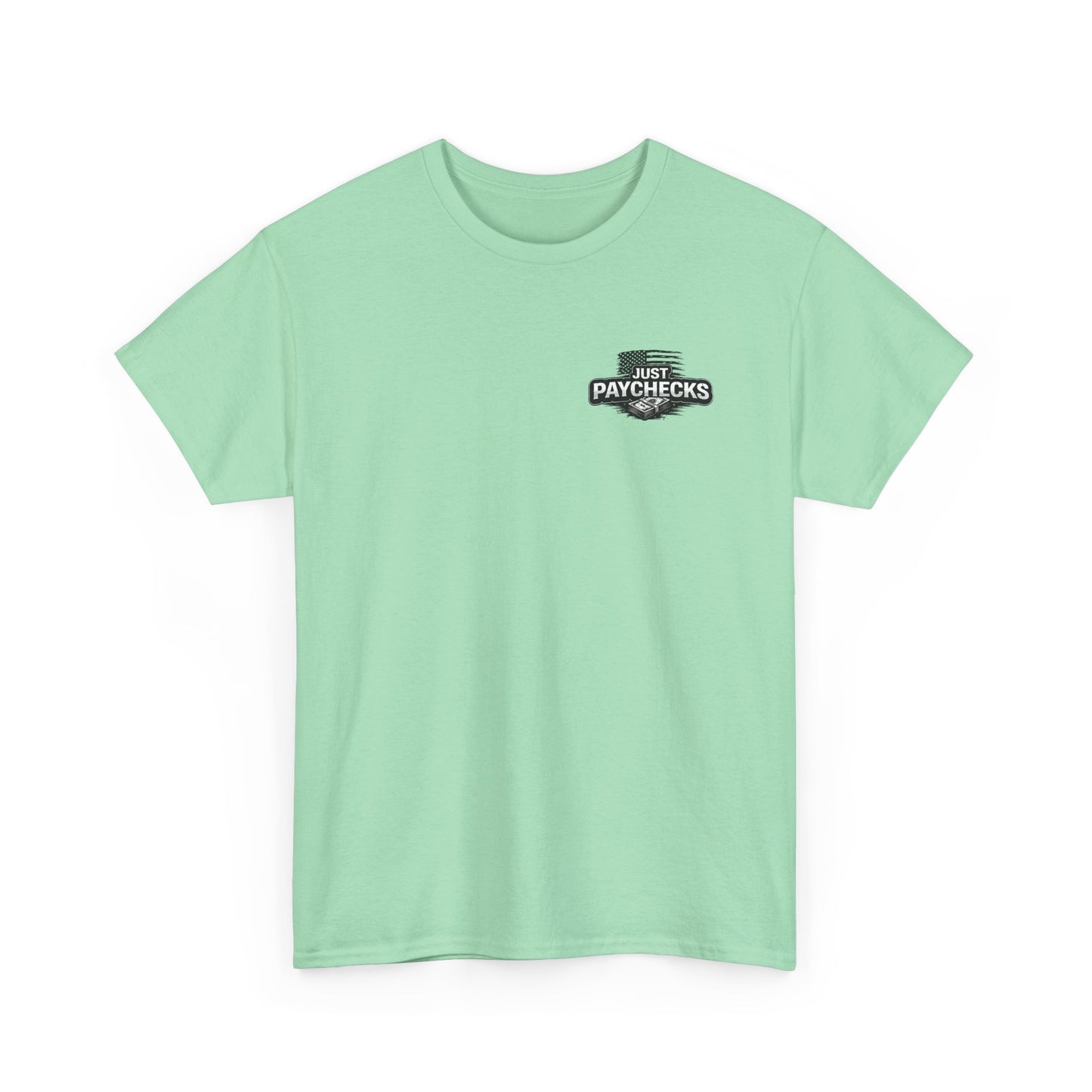 Truck Driver T-Shirt — "No Handouts Just Paychecks" Patriotic Semi-Truck Tee