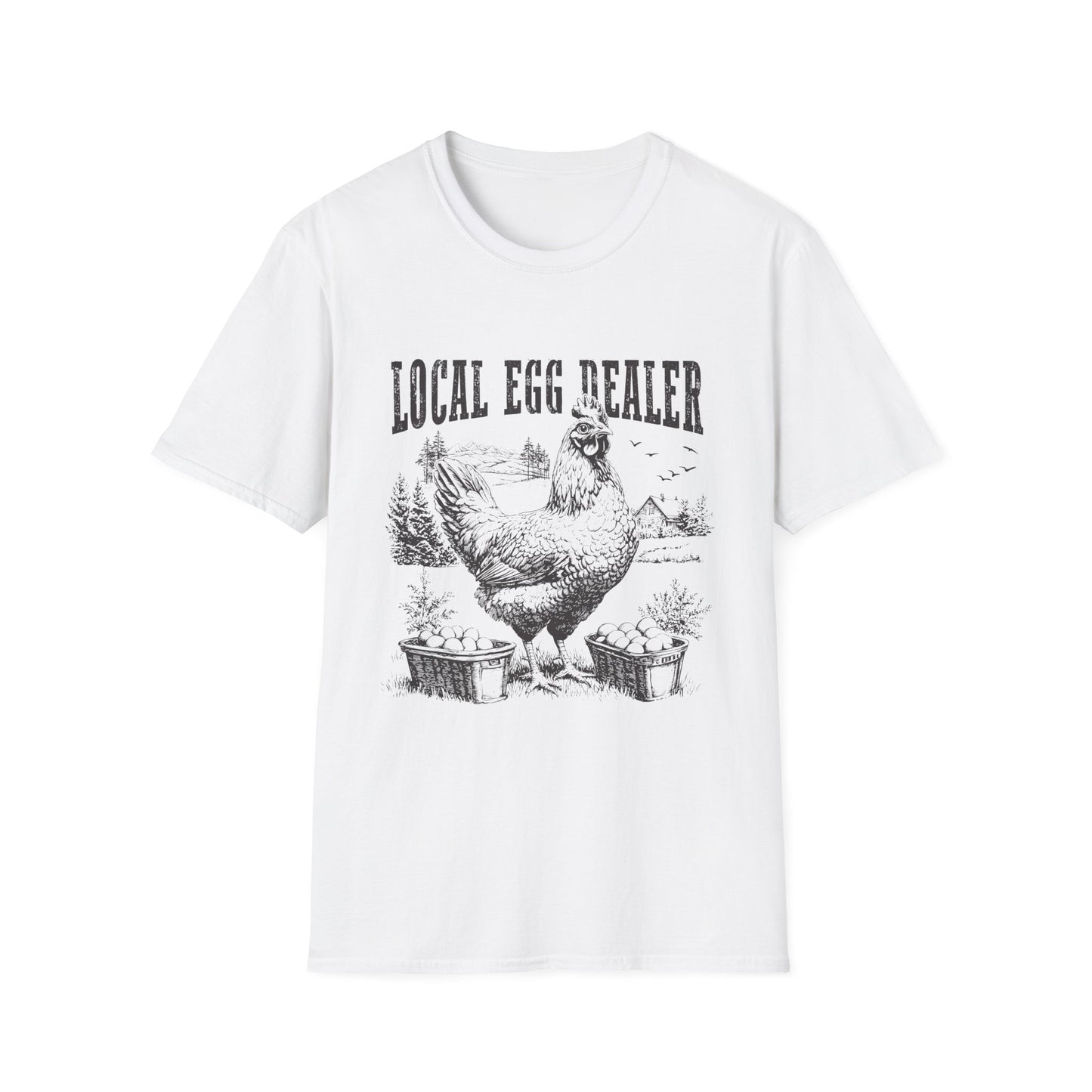 Local Egg Dealer T-Shirt — Vintage Chicken Farm Tee