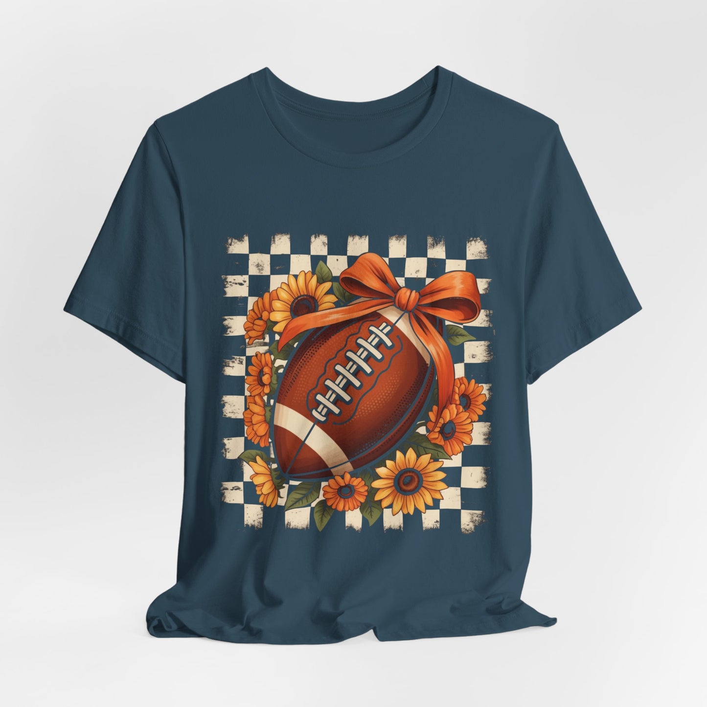 Football Sunflower Tee — Fall Game Day Shirt