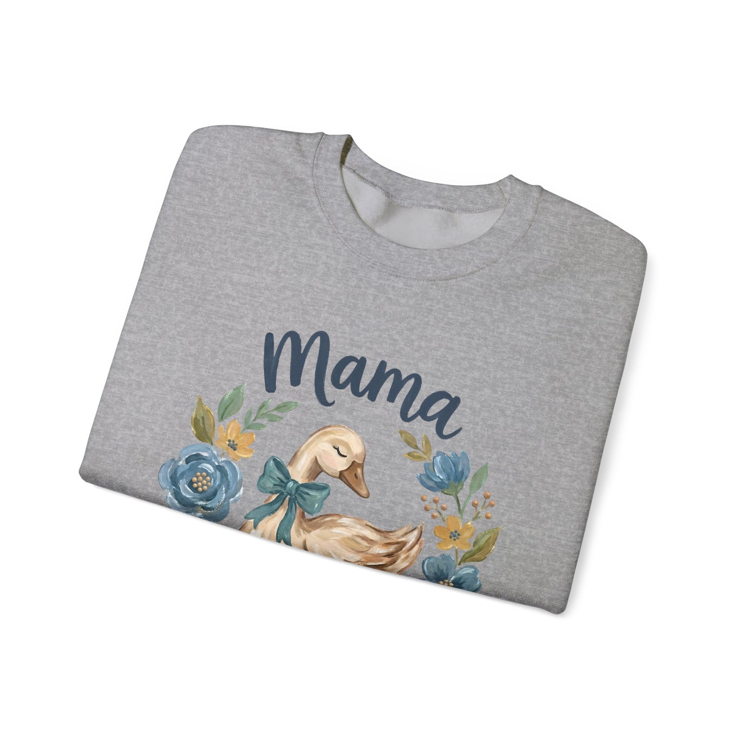 Mama Goose Crewneck Sweatshirt – Floral Duckling Mom Cozy Pullover